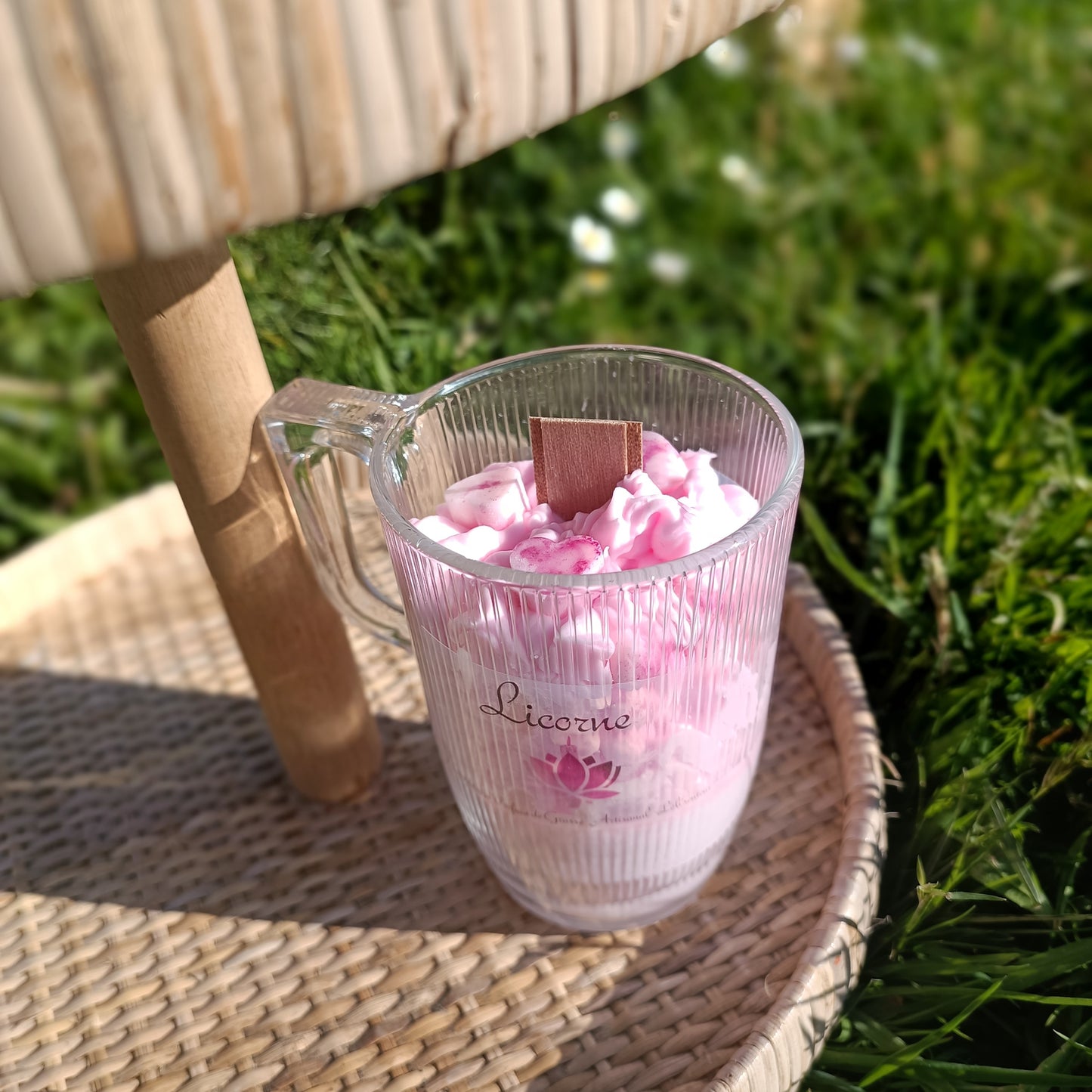 Mug Gourmand - licorne - Mèche en bois