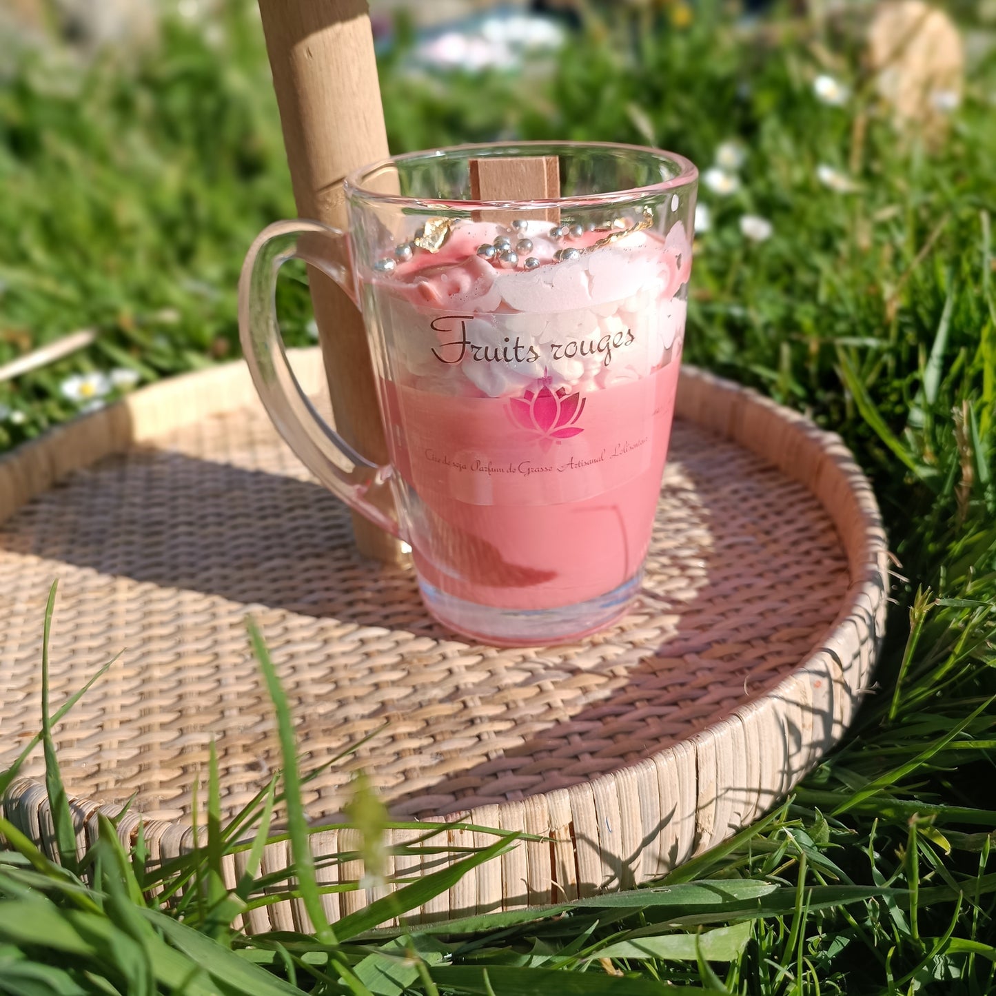 Mug Gourmand - fruits rouges mèche en bois