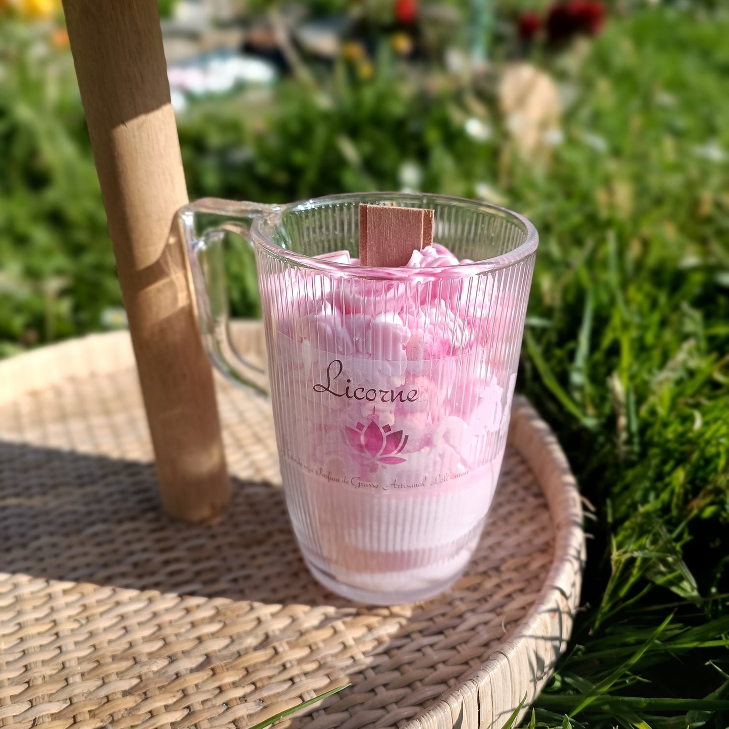 Mug Gourmand - licorne - Mèche en bois